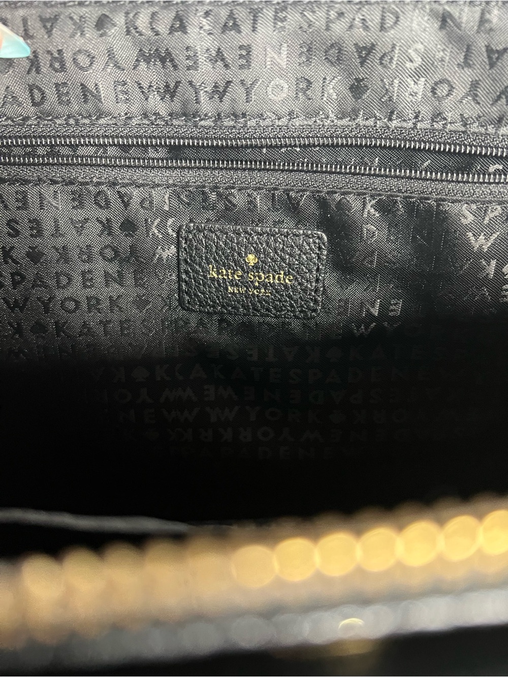 kate spade black pebbled leather crossbody satchel - Picture 6 of 12